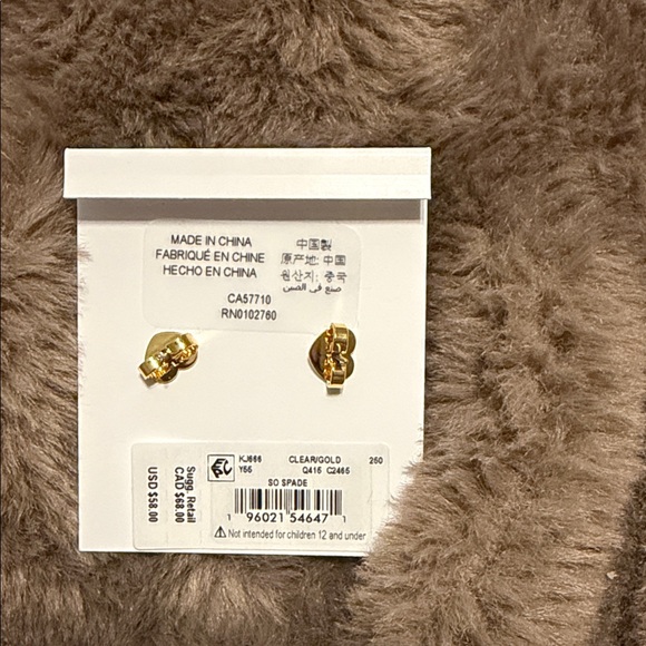 Kate Spade Gold Stud Earrings - Picture 2 of 2